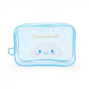 Hello Kitty Cinnamoroll Clear Grid Zipper Pouch Blankyt | CZ_HK63877