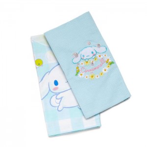 Hello Kitty Cinnamoroll Gingham Floral Kitchen Towel Set Blankyt | CZ_HK15680