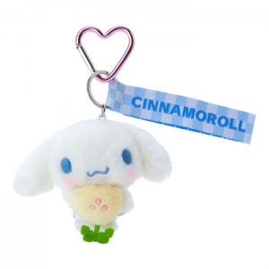 Hello Kitty Cinnamoroll Plush Mascot Keychain (Pastel Check Series) Bílé | CZ_HK39261