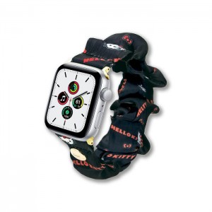 Hello Kitty Classic Hello Kitty x Sonix Scrunchie Apple Watch Band (Black) Černé | CZ_HK10539