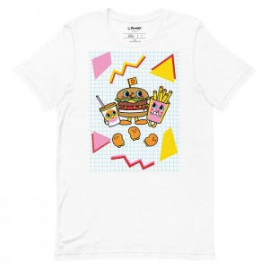 Hello Kitty Dokidoki Yummychums 80s Retro Tee Černé Bílé | CZ_HK42810