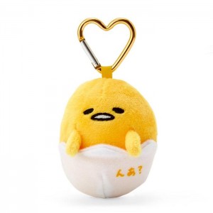 Hello Kitty Gudetama Plush Mascot All My Heart Keychain Žluté | CZ_HK43648