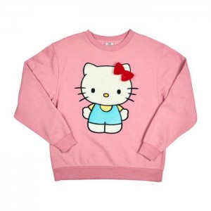 Hello Kitty Hello Kitty 3D Bow Oversized Pink Sweatshirt Růžové | CZ_HK44189