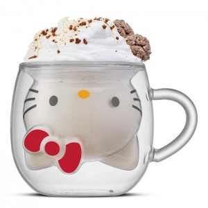 Hello Kitty Hello Kitty 3D Double Wall Coffee Mug Silve | CZ_HK41989