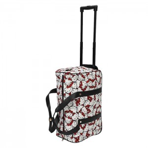 Hello Kitty Hello Kitty All-Over Print Rolling Duffle Bag Bílé Černé | CZ_HK87721