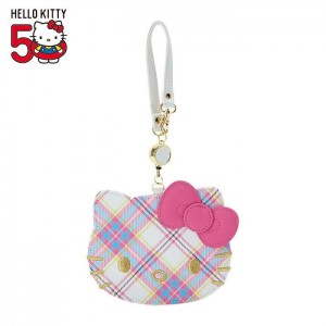 Hello Kitty Hello Kitty Card Case with Key Reel (Hello Kitty Dress Tartan Series) Viacfarebný | CZ_HK55082