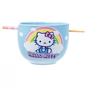 Hello Kitty Hello Kitty Ceramic Ramen Bowl and Chopstick Set (Rainbow) Blankyt | CZ_HK14135