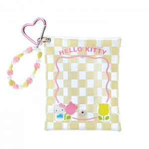 Hello Kitty Hello Kitty Clear Snap Mini Pouch (Pastel Check Series) Žluté | CZ_HK26035