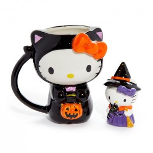 Hello Kitty Hello Kitty Halloween Costume Ceramic Mug and Figurine Gift Set Černé | CZ_HK36190