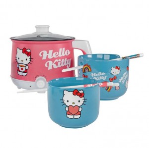 Hello Kitty Hello Kitty Hot Pot with Ramen Bowls Set Růžové Blankyt | CZ_HK69764