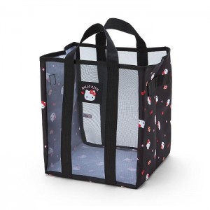 Hello Kitty Hello Kitty Mesh Storage Tote (Medium) Černé | CZ_HK34742