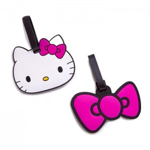 Hello Kitty Hello Kitty Pink Bow 2-pc Luggage Tag Set Bílé Růžové | CZ_HK75605