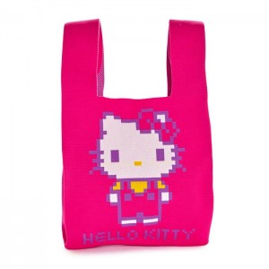 Hello Kitty Hello Kitty Pink Knit Shopper Bag (Retro Pixel Series) Růžové | CZ_HK42282