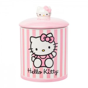 Hello Kitty Hello Kitty Pink Stripe Ceramic Storage Jar Růžové | CZ_HK52890