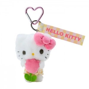 Hello Kitty Hello Kitty Plush Mascot Keychain (Pastel Check Series) Bílé Růžové | CZ_HK44273