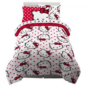 Hello Kitty Hello Kitty Polka Dot Party Bedding Set Červené | CZ_HK96452