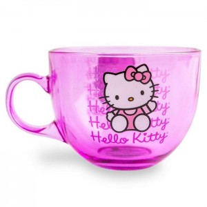 Hello Kitty Hello Kitty Signature Pink Glass Mug Fialové | CZ_HK80357