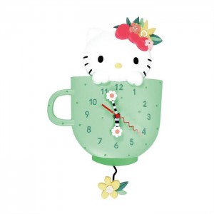 Hello Kitty Hello Kitty Tea Time Wall Clock Zelene | CZ_HK78071