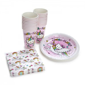 Hello Kitty Hello Kitty Unicorn Rainbow 60-pc Party Pack Růžové | CZ_HK56453