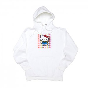 Hello Kitty Hello Kitty Watashi Wa Unisex Hoodie Bílé | CZ_HK81930