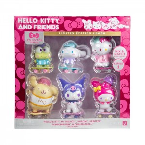 Hello Kitty Hello Kitty and Friends 4" Ultra-Premier 6-Pc Figure Set Viacfarebný | CZ_HK37607