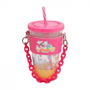 Hello Kitty Hello Kitty and Friends Acrylic Travel Tumbler With Chain Holder Růžové | CZ_HK70774