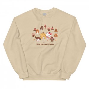 Hello Kitty Hello Kitty and Friends Autumn Woods Classic Crewneck Krém | CZ_HK11752