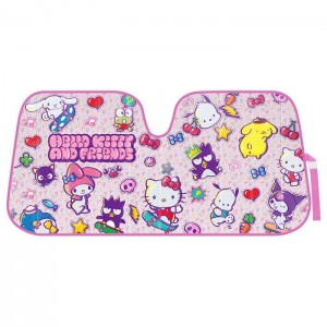 Hello Kitty Hello Kitty and Friends Car Sun Shade (Kawaii Fun) Růžové | CZ_HK77988
