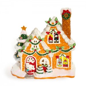 Hello Kitty Hello Kitty and Friends Ceramic Gingerbread Candle House Oranžové | CZ_HK96857