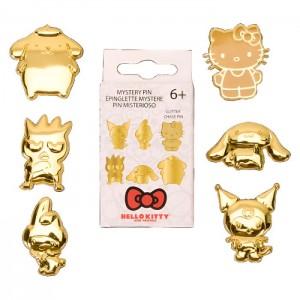 Hello Kitty Hello Kitty and Friends x Loungefly 50th Anniv. Gold Blind Box Pin Zlaté | CZ_HK80577