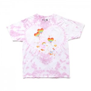 Hello Kitty Hello Kitty x Care Bears Tie-Dye Glitter Tee Růžové | CZ_HK31206