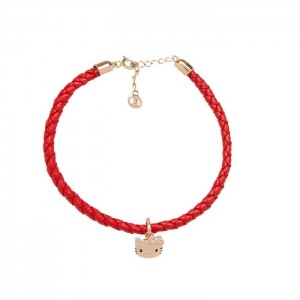 Hello Kitty Hello Kitty x Chow Tai Fook Classic 18K Gold Red Bracelet Červené | CZ_HK19493