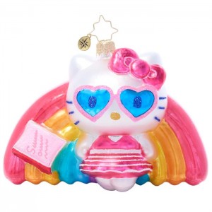 Hello Kitty Hello Kitty x Christopher Radko Handmade Glass Ornament (Pool Party) Viacfarebný | CZ_HK99407