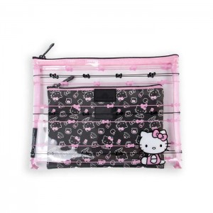 Hello Kitty Hello Kitty x Impressions Slim Pouch Set (Black) Růžové | CZ_HK89220