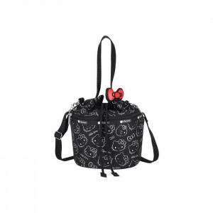 Hello Kitty Hello Kitty x LeSportsac Drawstring (I Am A Star) Černé | CZ_HK80514