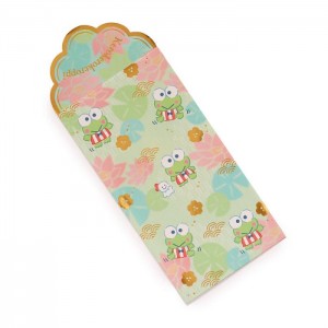 Hello Kitty Keroppi 8-pc Vertical Enclosure Envelopes (Hot Stamp) Zelene | CZ_HK36449