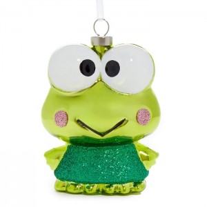 Hello Kitty Keroppi x Kat + Annie Glass Ornament Zelene | CZ_HK30405