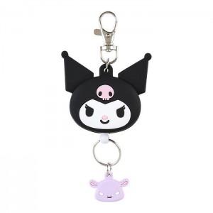 Hello Kitty Kuromi Bestie Face Badge Reel Fialové Černé | CZ_HK58347