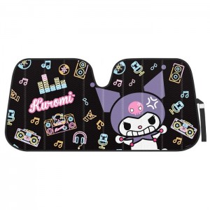 Hello Kitty Kuromi Car Sun Shade (Neon Party) Černé | CZ_HK59906