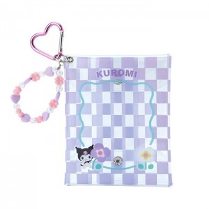 Hello Kitty Kuromi Clear Snap Mini Pouch (Pastel Check Series) Fialové | CZ_HK25166