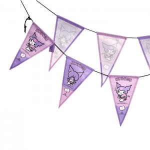 Hello Kitty Kuromi Decorative Flag Set (Camping Series) Fialové | CZ_HK35405