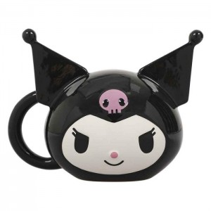 Hello Kitty Kuromi Face Sculpted Mug Černé | CZ_HK70687