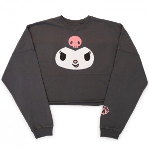 Hello Kitty Kuromi JapanLA Cropped Spirit Jersey Černé | CZ_HK47563
