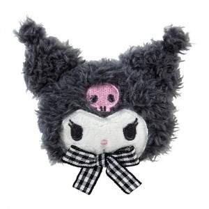 Hello Kitty Kuromi Plush Hair Clip (Gingham Bow) Černé | CZ_HK26428