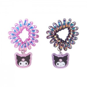 Hello Kitty Kuromi Spiral Hair Ties (Set of 2) Viacfarebný | CZ_HK19509