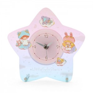 Hello Kitty LittleTwinStars Standing Clock (Fluffy Cloud Series) Růžové Blankyt | CZ_HK33242