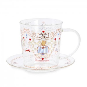 Hello Kitty Marron Cream Glass Cup and Saucer Set Viacfarebný | CZ_HK45318