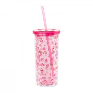 Hello Kitty My Melody 20oz Strawberry Travel Tumbler Růžové | CZ_HK36361