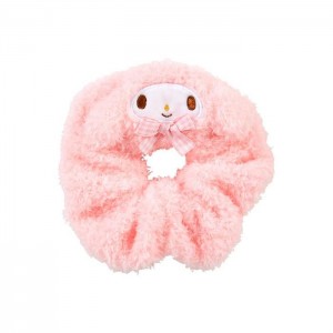 Hello Kitty My Melody Cozy Plush Scrunchie (Gingham Bow) Růžové | CZ_HK82487