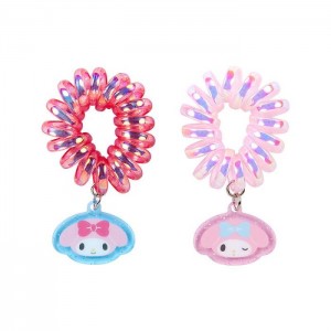 Hello Kitty My Melody Spiral Hair Ties (Set of 2) Fialové Růžové | CZ_HK72075